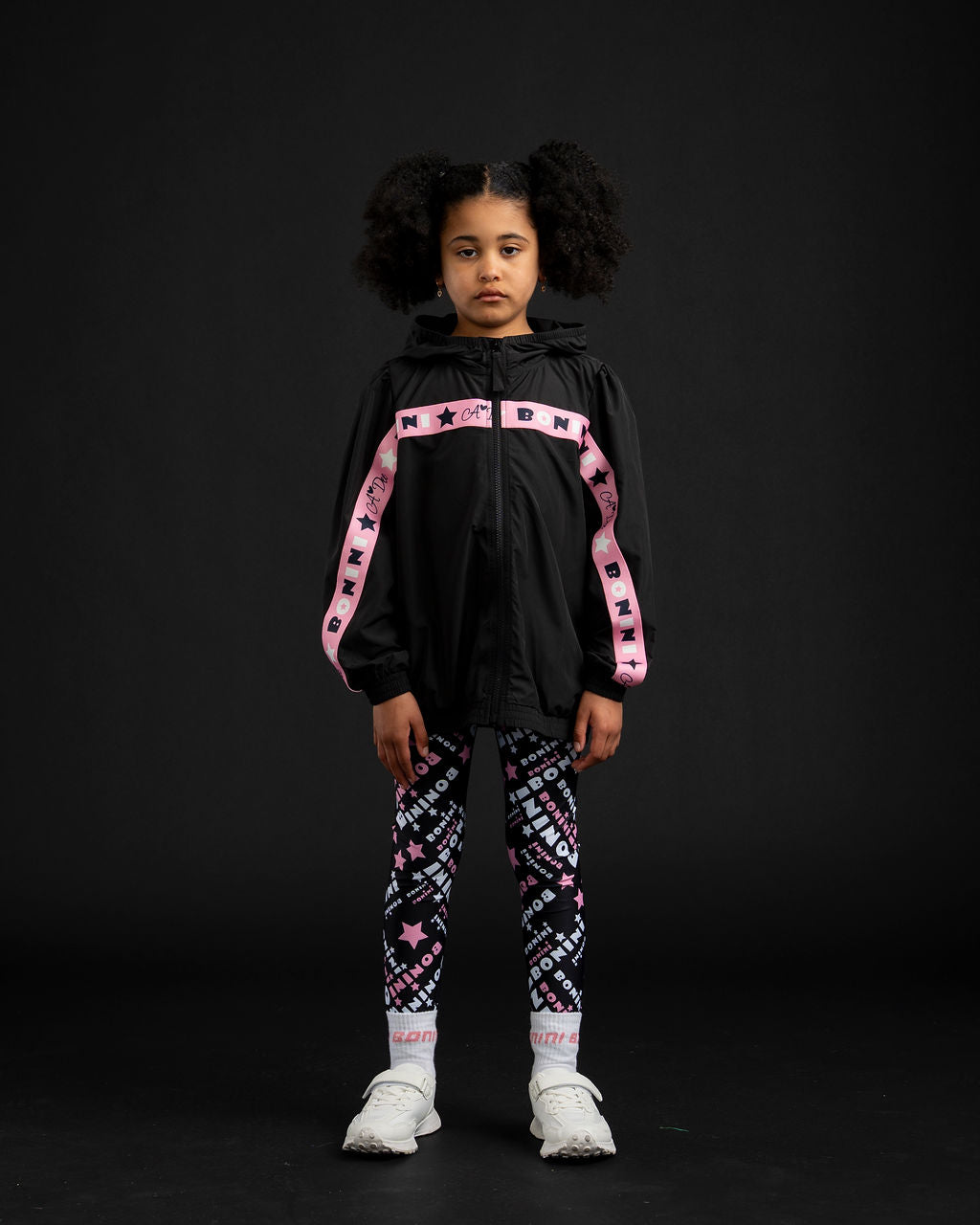 AW25 Bonini FUTURE Black & Pink Tape Logo Jacket