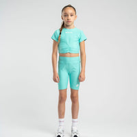 SS25 Bonini ASPIRE Mint & White Logo Cycling Shorts