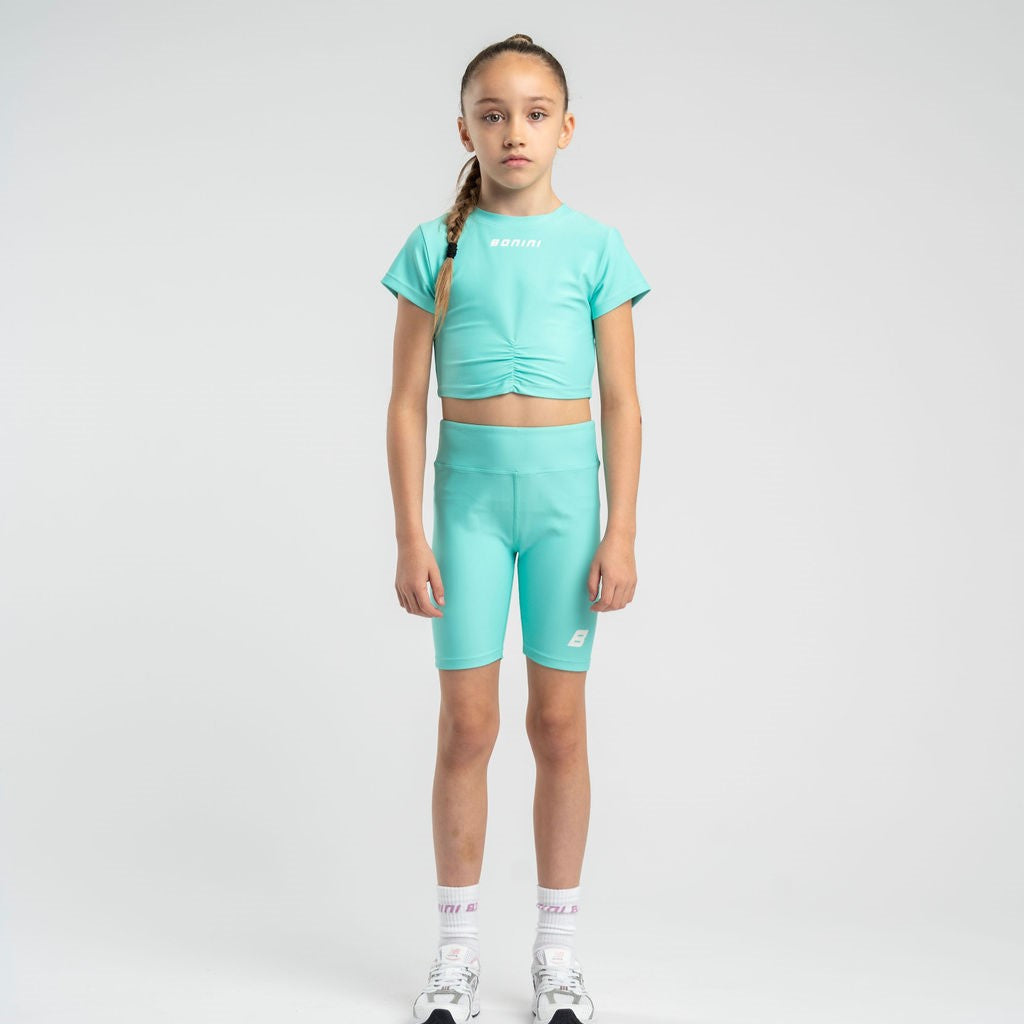 SS25 Bonini ASPIRE Mint & White Logo Cycling Shorts