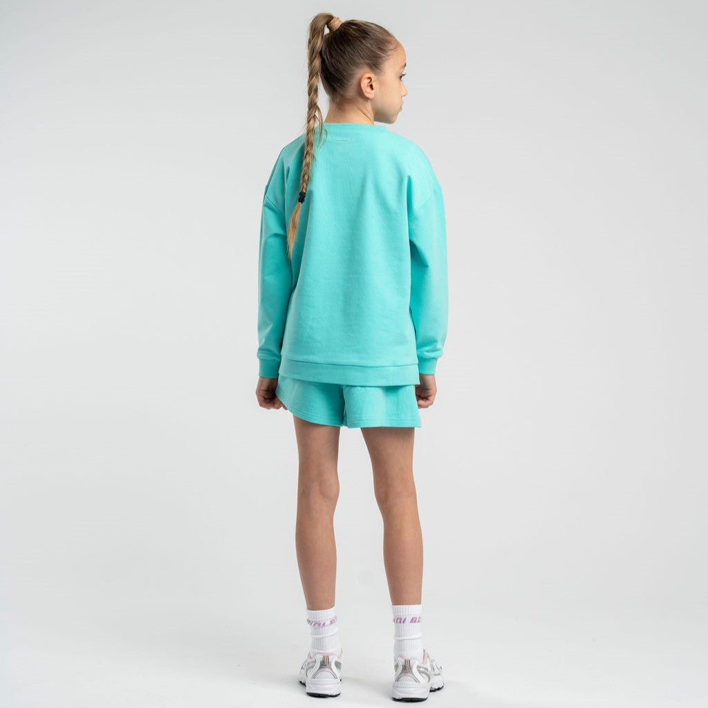 SS25 Bonini ASPIRE Mint & White Logo Sweat Shorts