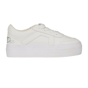 SS24 ADee PATTY Bright White Platform Trainers