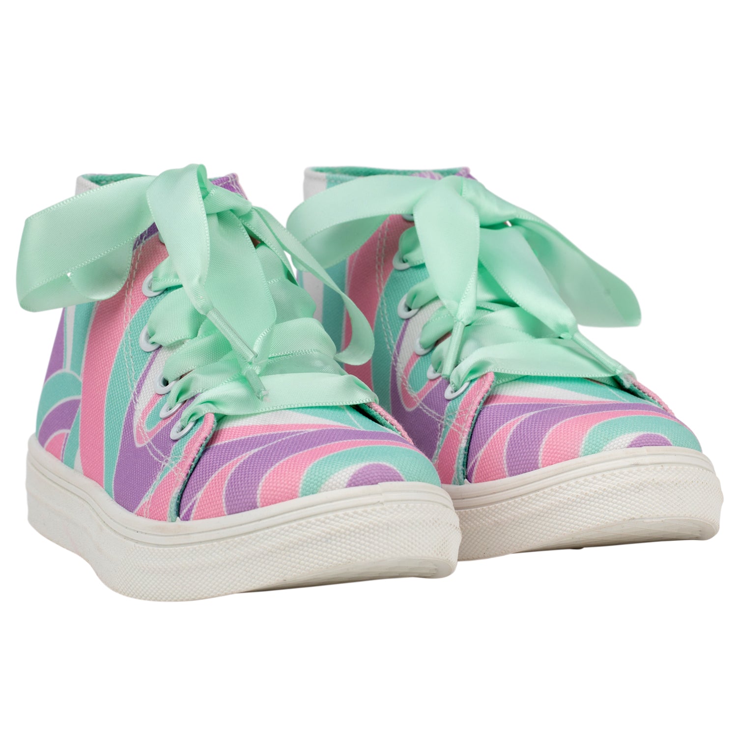 ADee JAZZY Lilac Printed Canvas High Tops