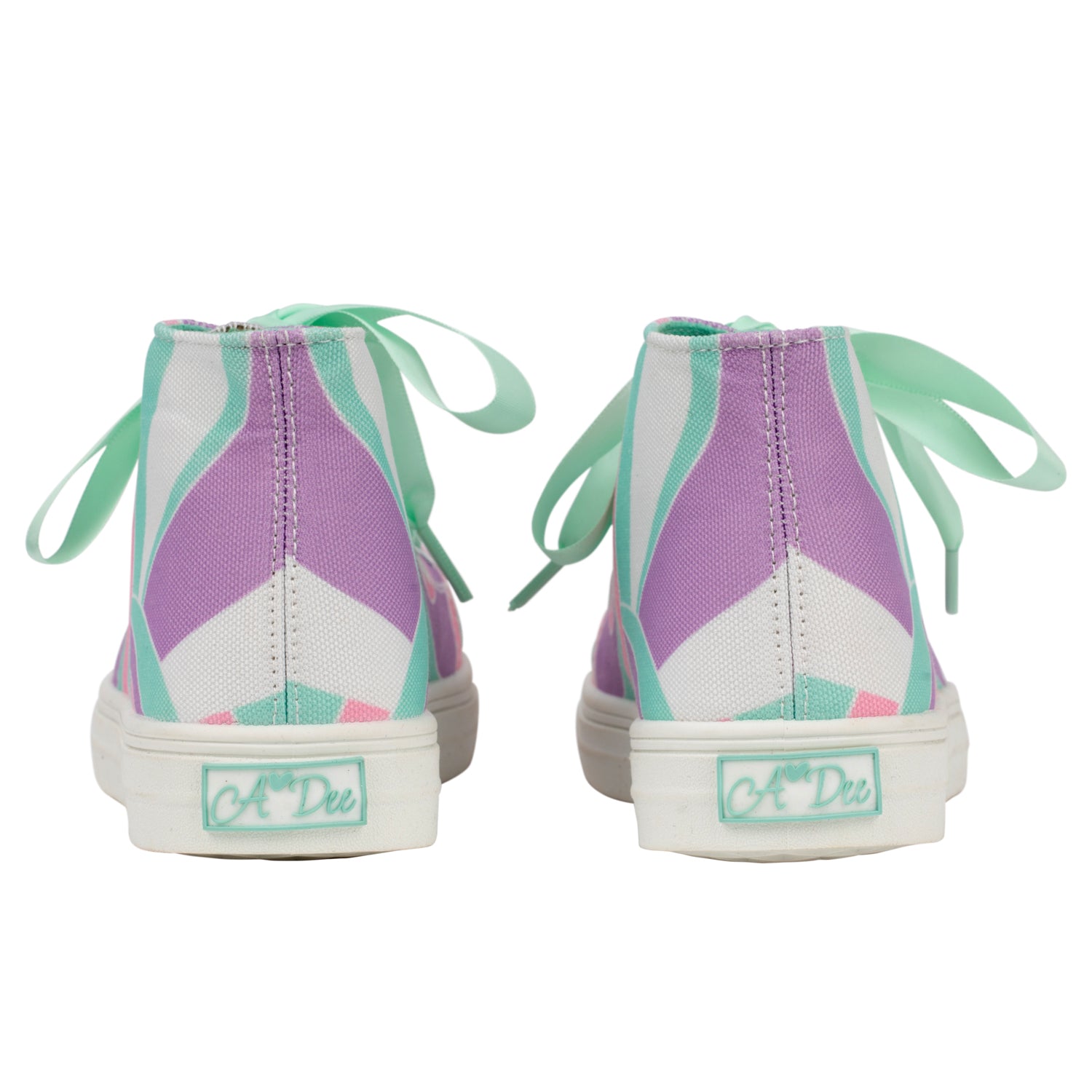 ADee JAZZY Lilac Printed Canvas High Tops
