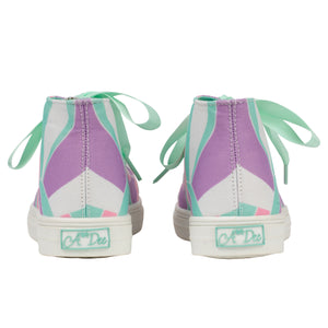 SS24 ADee JAZZY Lilac Printed Canvas High Tops
