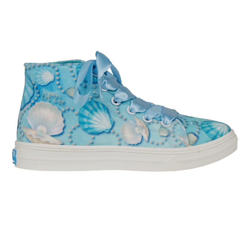ADee JAZZY Aruba Blue & White Printed Canvas High Tops