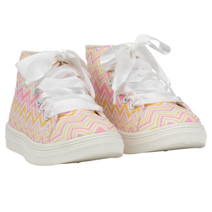 SS24 ADee JAZZY Pink Fairy Printed Canvas High Tops