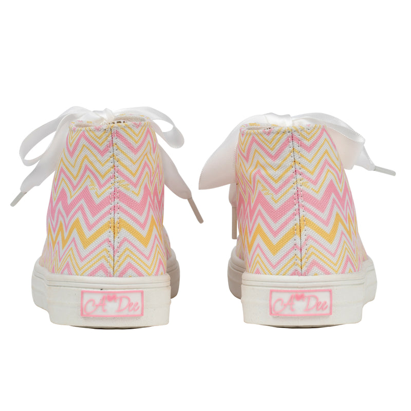 ADee JAZZY Pink Fairy Printed Canvas High Tops