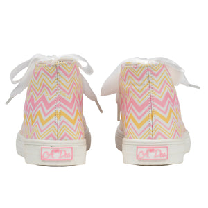 SS24 ADee JAZZY Pink Fairy Printed Canvas High Tops