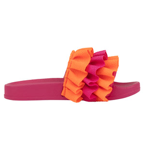 SS24 ADee FRILLY Hot Pink Frill Sliders