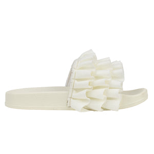 SS24 ADee FRILLY Bright White Frill Sliders