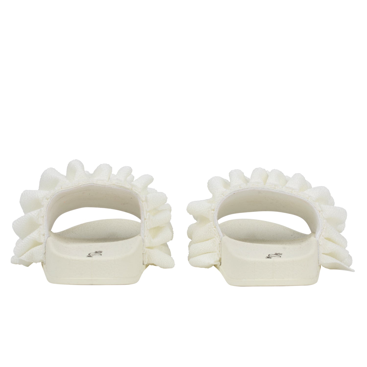 ADee FRILLY Bright White Frill Sliders