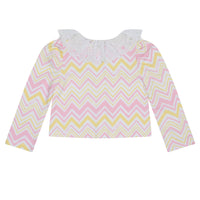 ADee LUCY Bright White Chevron Cardigan