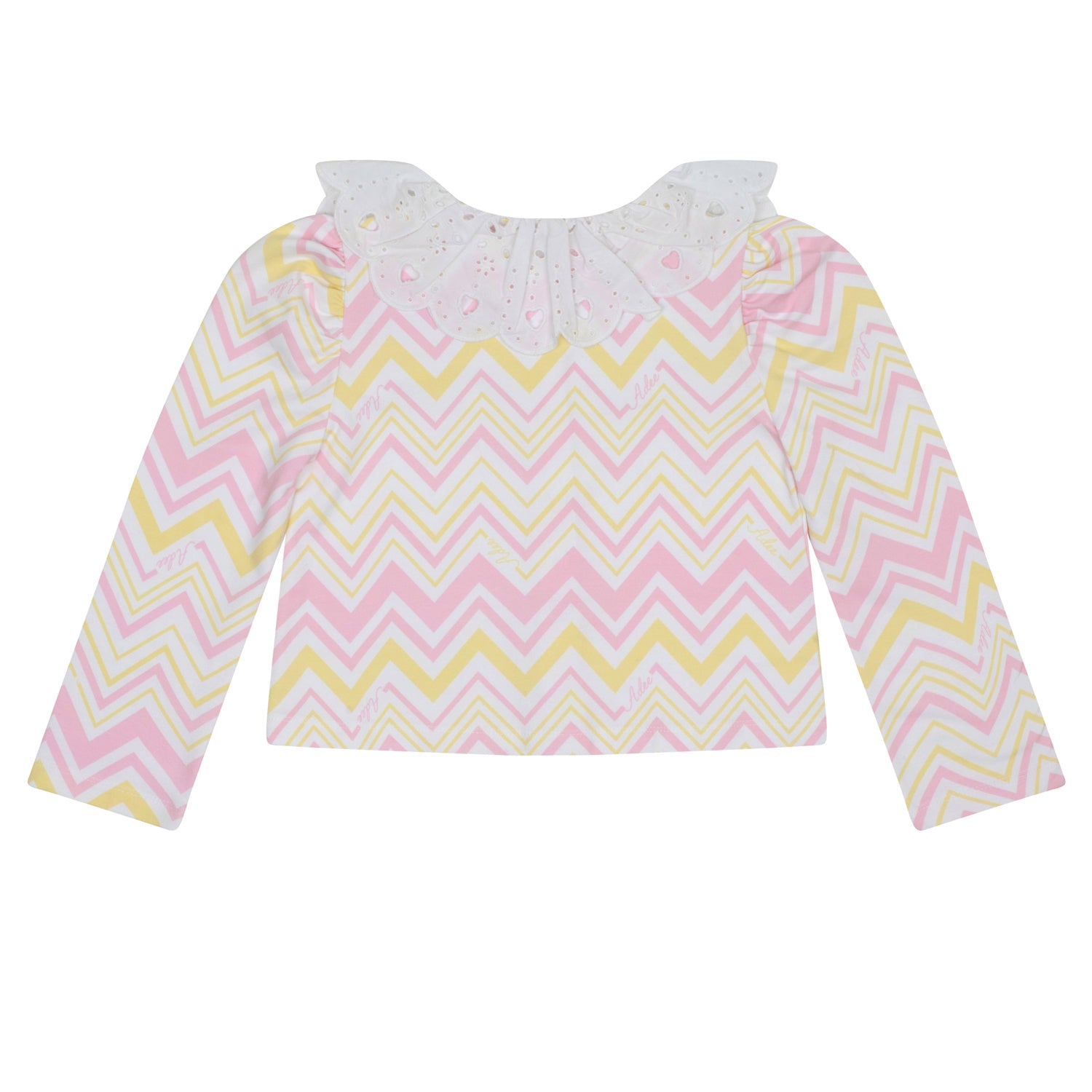 ADee LUCY Bright White Chevron Cardigan