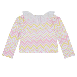 SS24 ADee LUCY Bright White Chevron Cardigan