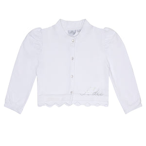 SS24 ADee LINA Bright White Sweat Cardigan