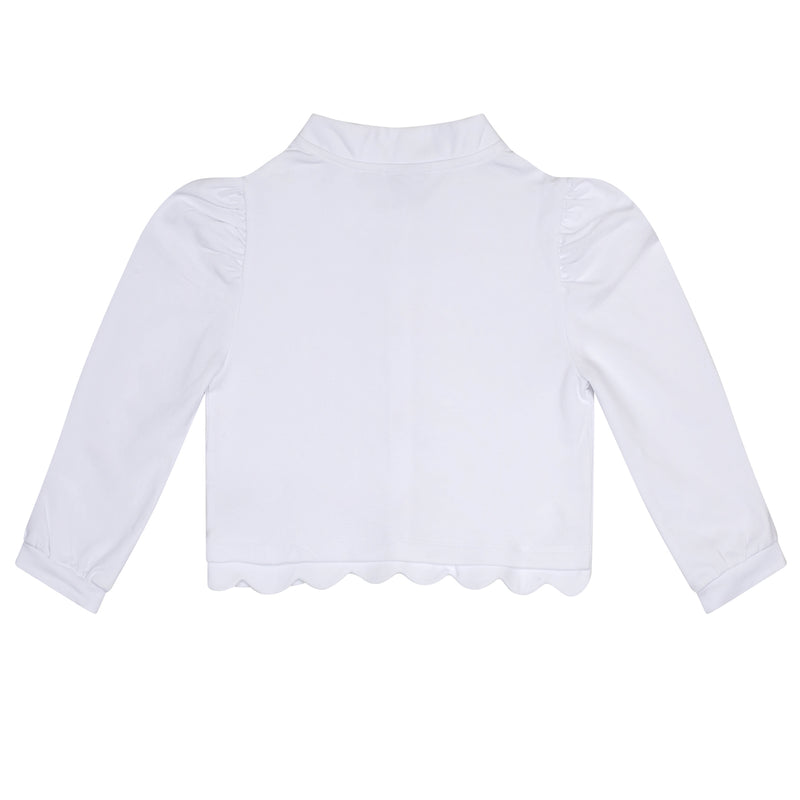 ADee LINA Bright White Sweat Cardigan