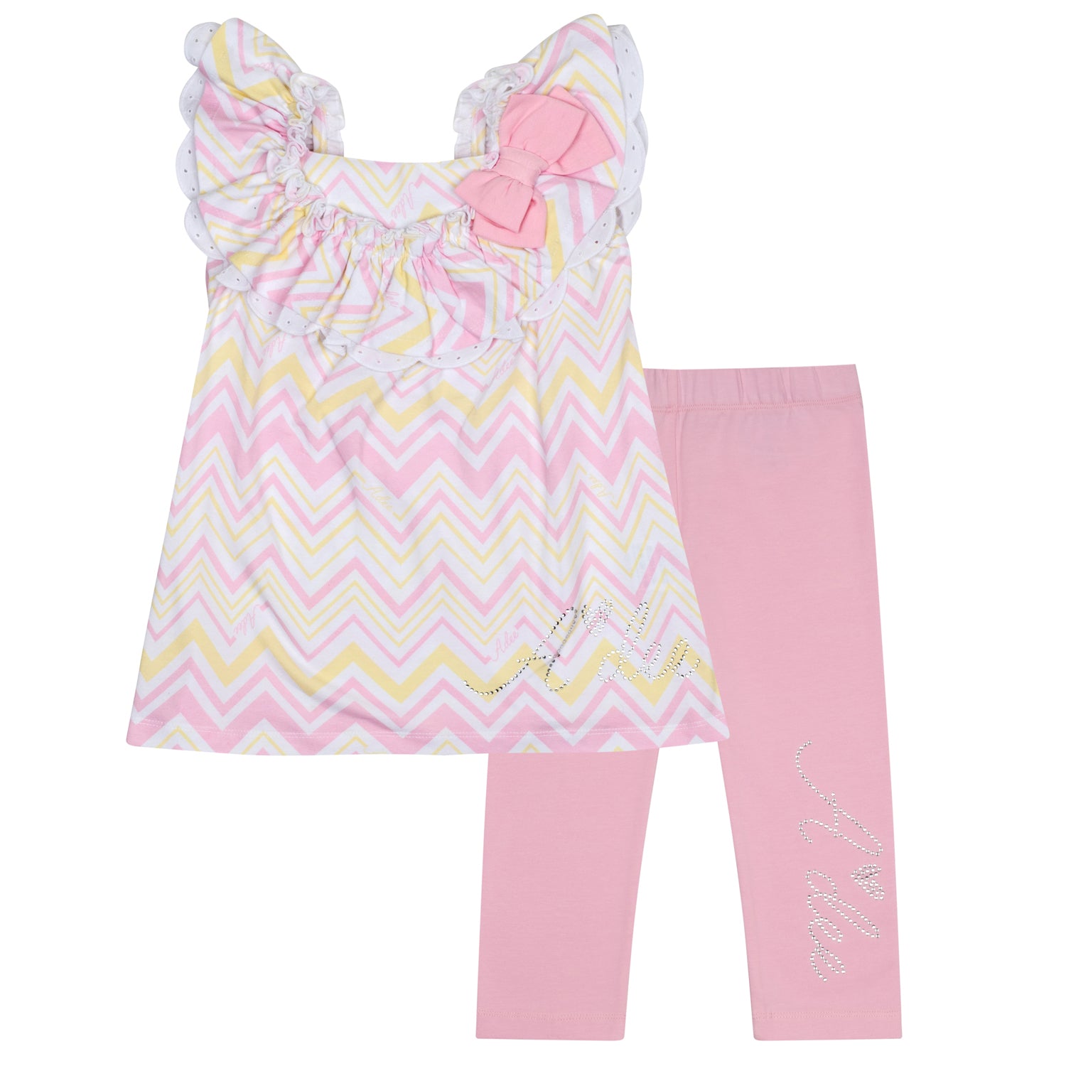 ADee LUCIA Pink Fairy Chevron Legging Set