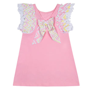 SS24 ADee LYNNE Pink Fairy Chevron Bow Sweat Dress
