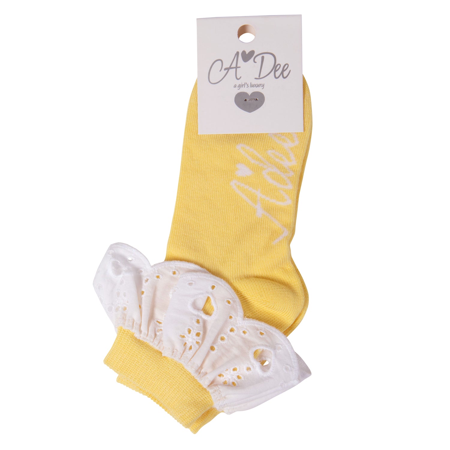 ADee LENNI Lemon Cake Broderie Anglaise Ankle Socks