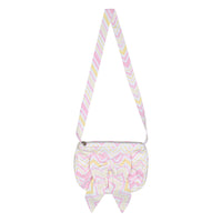 ADee LUX Bright White Chevron Bag