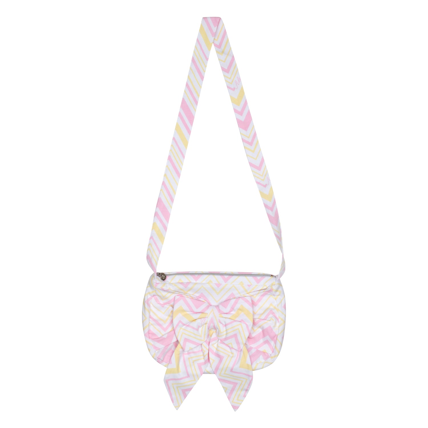 ADee LUX Bright White Chevron Bag
