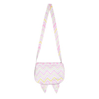 ADee LUX Bright White Chevron Bag