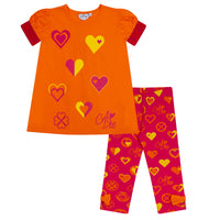 ADee MOANA Bright Orange Tape Legging Set
