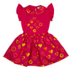 SS24 ADee MOLLY Hot Pink Colour Block Heart Print Dress