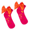 SS24 ADee MARGERIE Hot Pink Colour Block Heart Print Ankle Socks