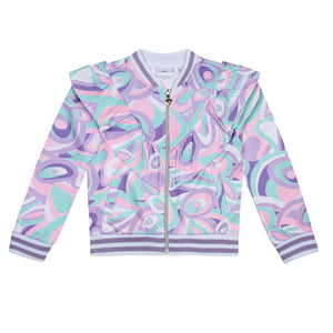 SS24 ADee NICOLA Lilac Neoprene Bomber Jacket