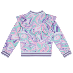 SS24 ADee NICOLA Lilac Neoprene Bomber Jacket