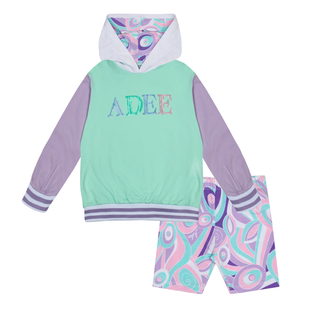 SS24 ADee NELLIE Miami Mint Hoody Cycling Short Set