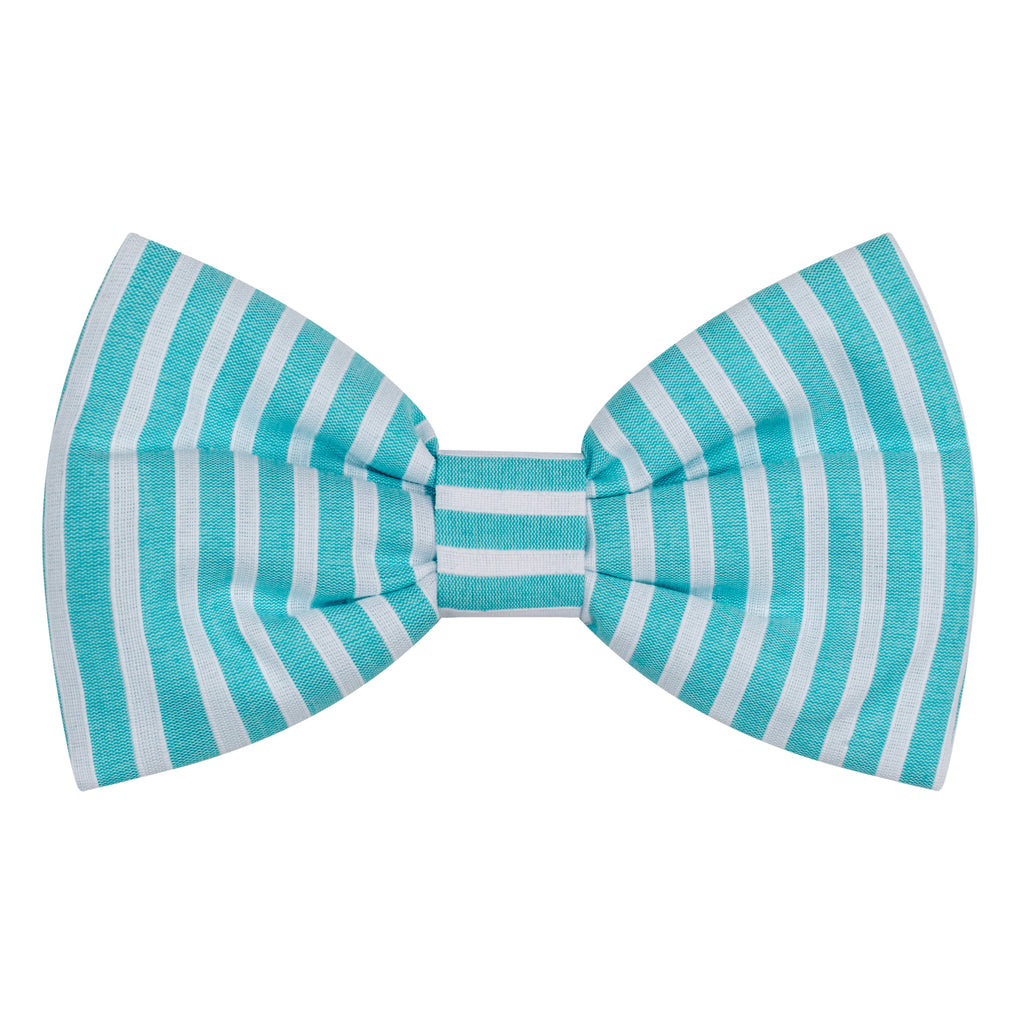 SS24 ADee ODESSA Aruba Blue Stripe Bow Hair Clip
