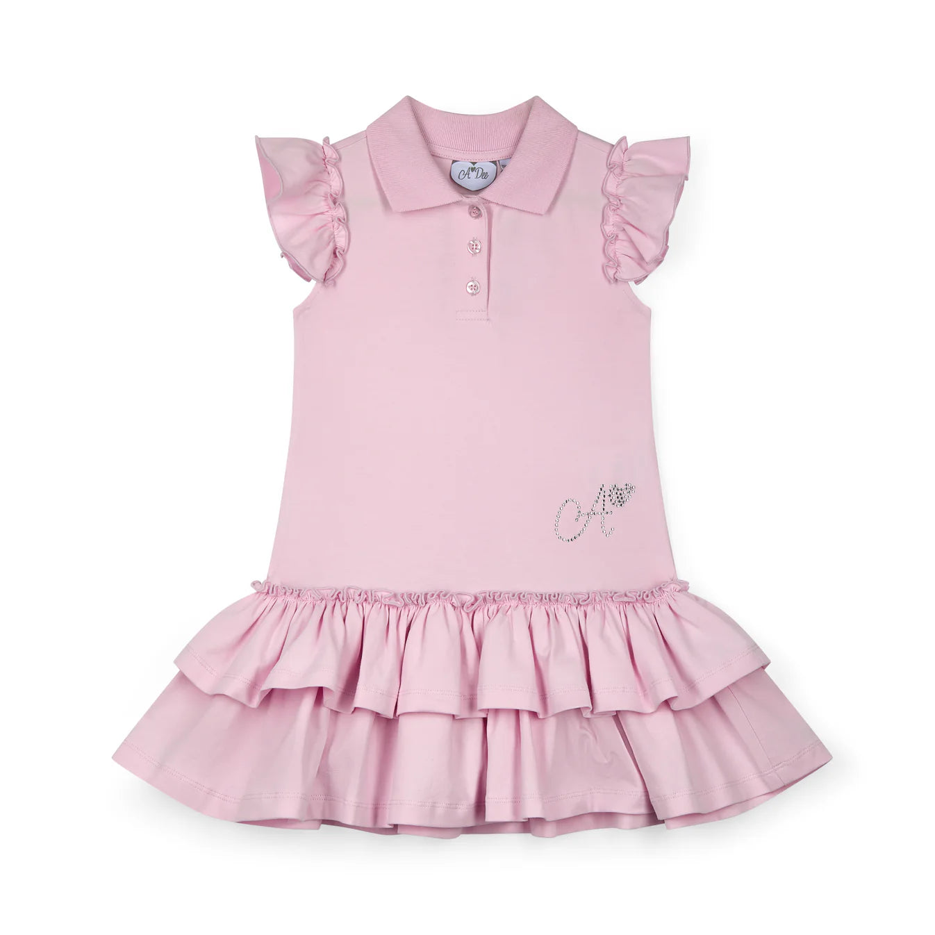 SS25 ADee CAIRO Pink Logo Frill Tennis Dress