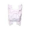 SS25 ADee CANDICE White & Pink Striped Bow Logo Frill Backpack
