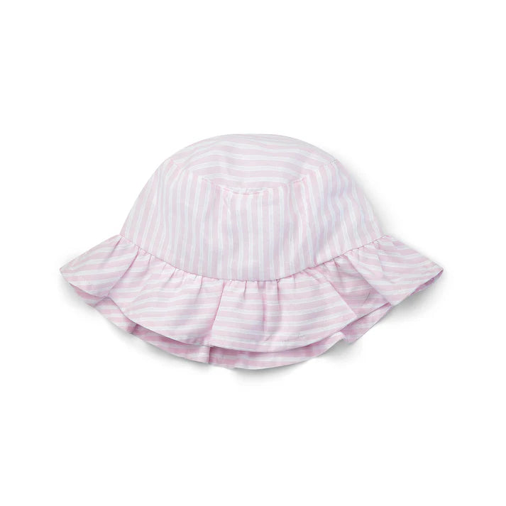 SS25 ADee DREAM Pink & White Stripe Logo Bucket Hat
