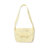 SS25 ADee DORA Yellow & White Checked Bow Logo Handbag