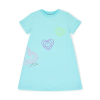 SS25 ADee EVANGELINE Turquoise Triple Hearts Dress