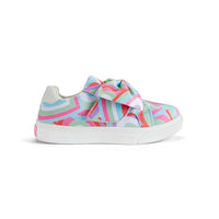 SS25 ADee BOWIE Multicoloured Heart Print Bow Trainers
