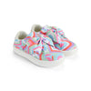 SS25 ADee BOWIE Multicoloured Heart Print Bow Trainers