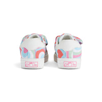 SS25 ADee BOWIE Multicoloured Heart Print Bow Trainers