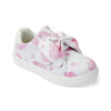 SS25 ADee BOWIE Pink & White Hydrangea Print Bow Trainers