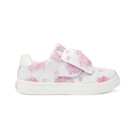 SS25 ADee BOWIE Pink & White Hydrangea Print Bow Trainers