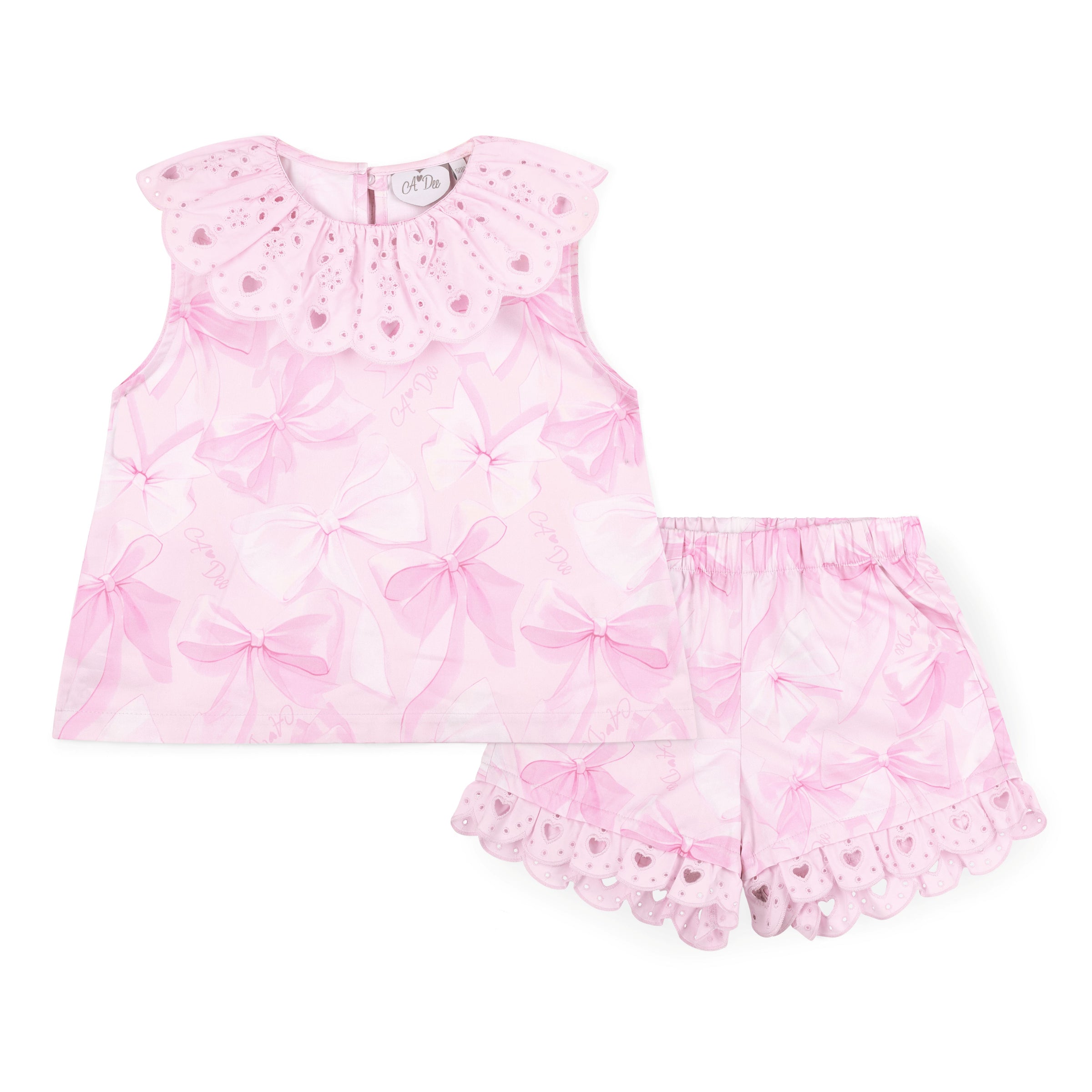 PREORDER SS26 ADee RUBY Pink Bow Shorts Set