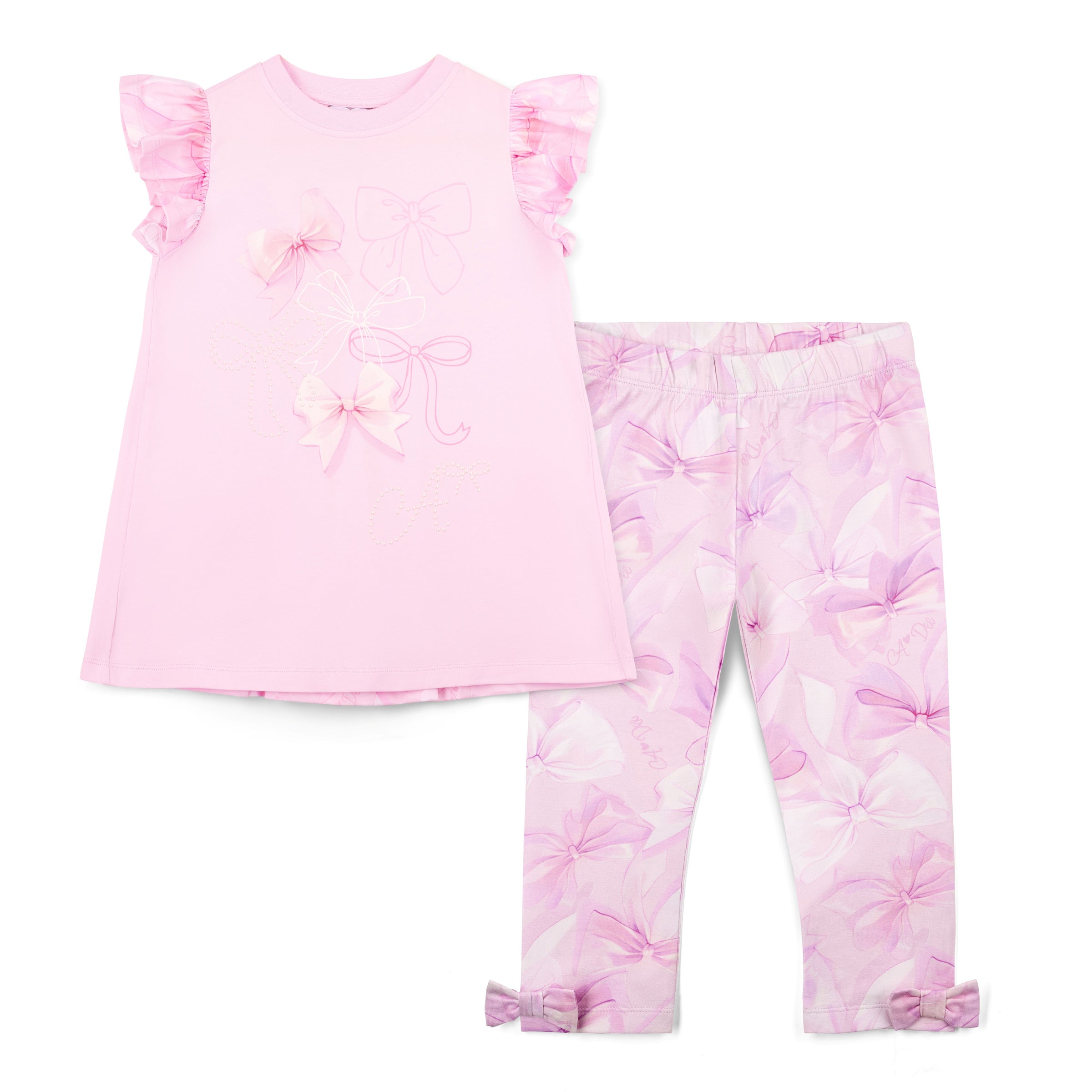 PREORDER SS26 ADee RIA Pink Bows Leggings Set