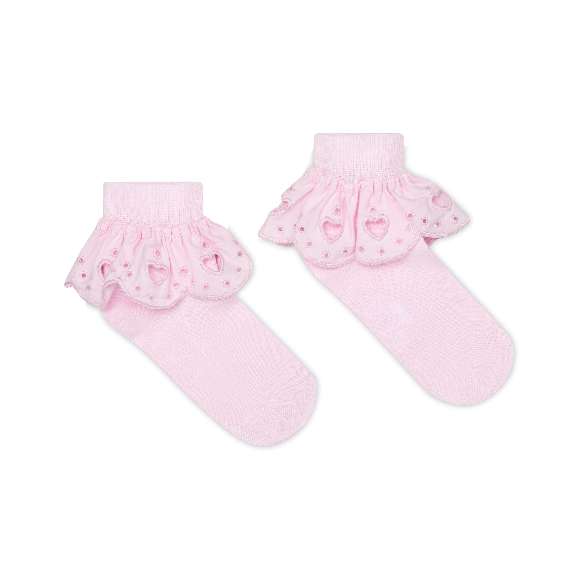 PREORDER SS26 ADee ROSALIE Pink Broderie Anglaise Ankle Socks