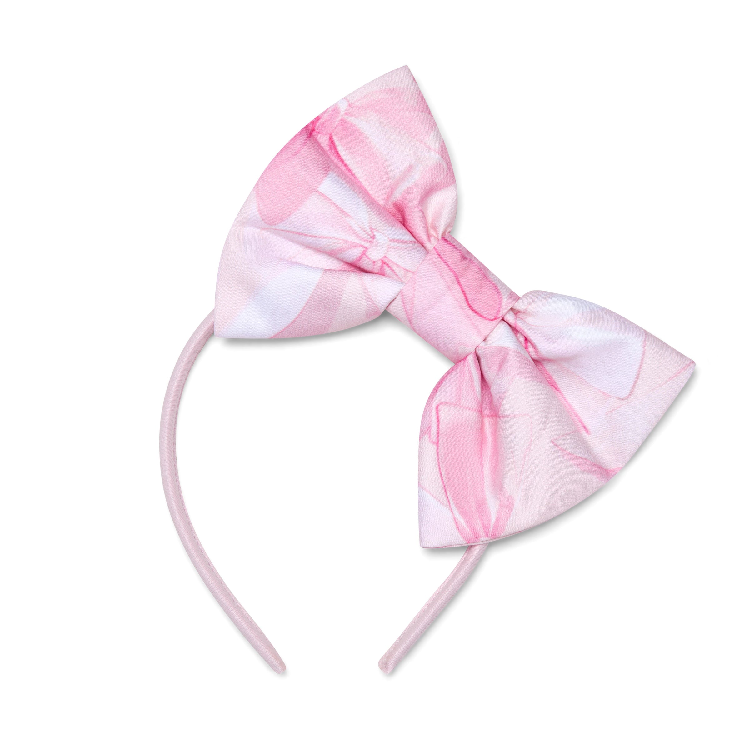 PREORDER SS26 ADee RONDA Pink Bow Print Headband