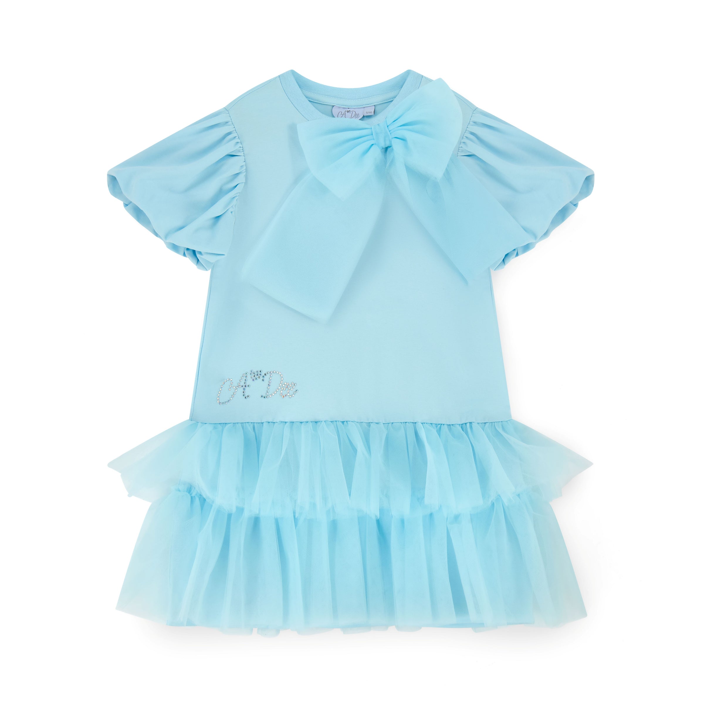PREORDER SS26 ADee SPARKLE Blue Tulle Bow Frill Dress