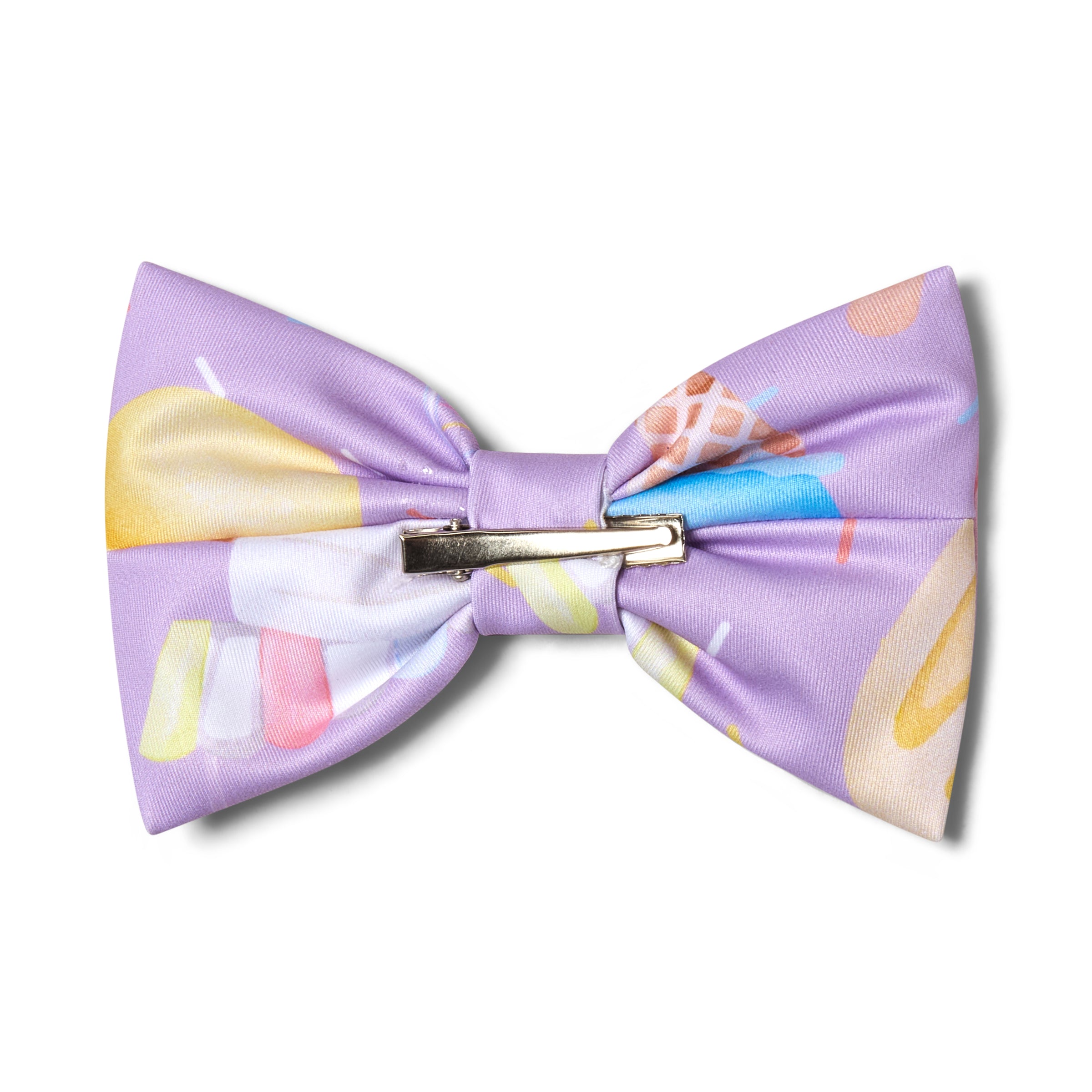PREORDER SS26 ADee SOLANA Purple & Blue Ice Cream Print Bow Hair Clip