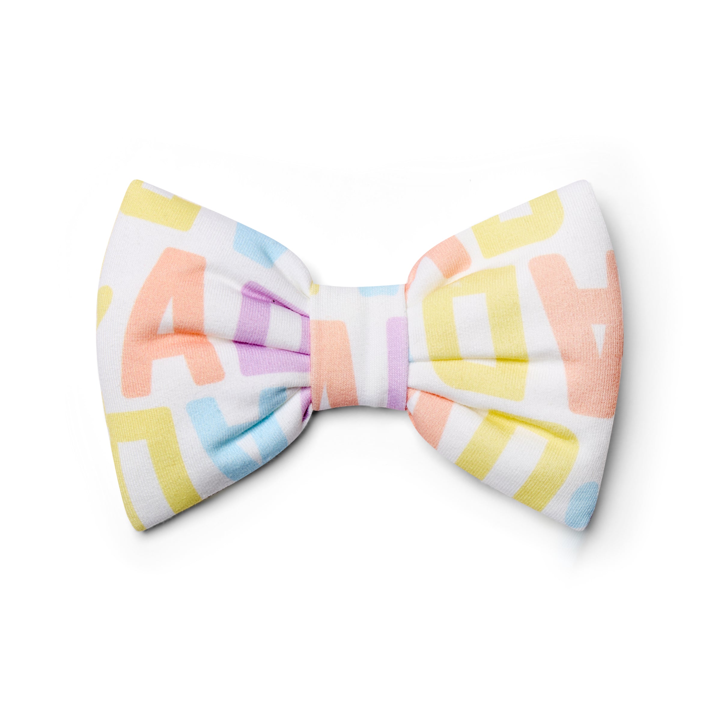 PREORDER SS26 ADee SAMI White Multicoloured Initial Print Bow Hair Clip